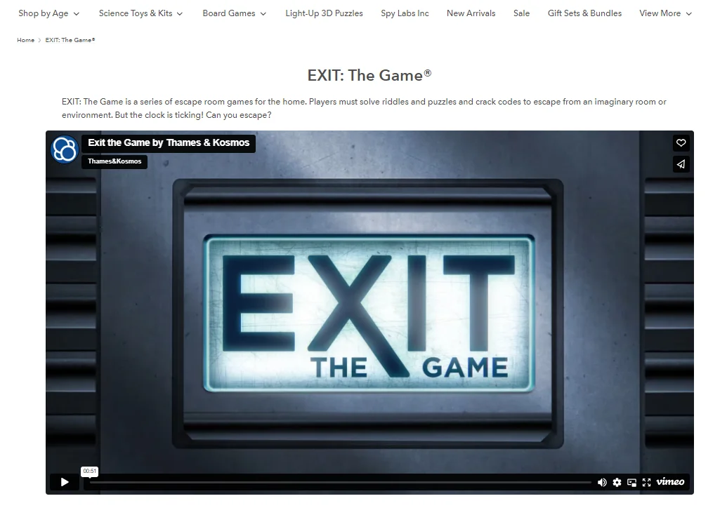 A screenshot of Exit The Game