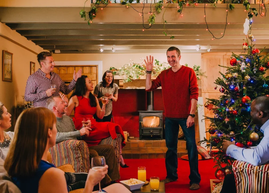People playing christmas escape room games