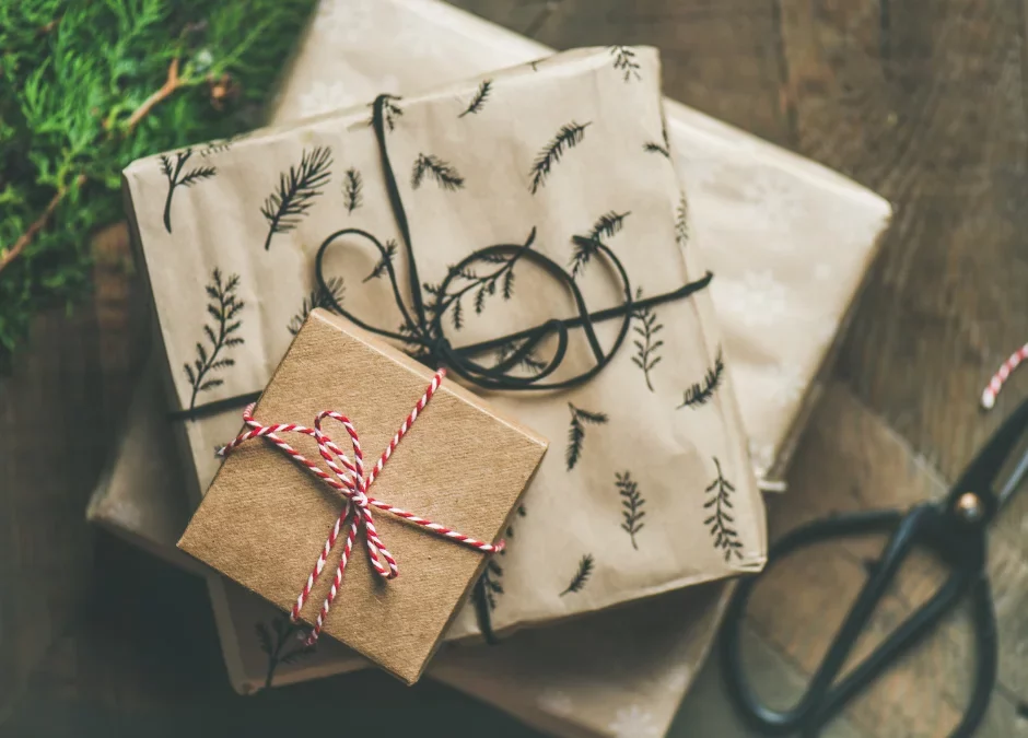An escape room gift wrapped on the table