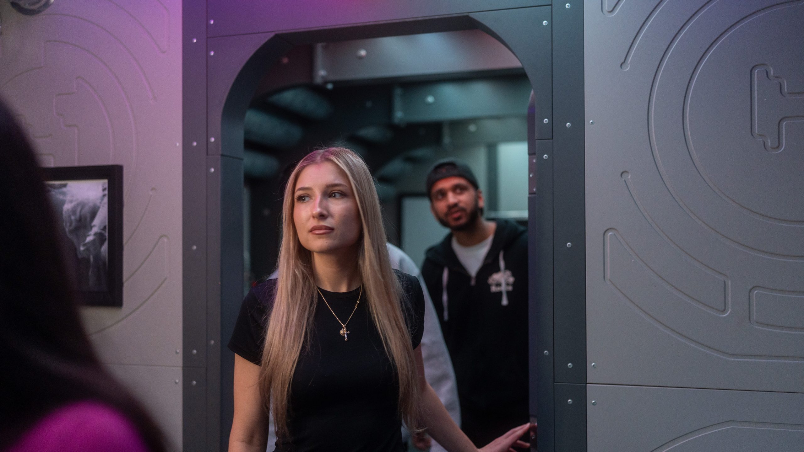 A team solving a puzzle together inside a HintHunt escape room